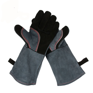 BBQ Leather <b>Gloves</b> <b>Cooking</b> <b>Gloves</b> Heat Protection Outdoor Supplier Leather BBQ <b>Gloves</b> Heat Resistant Grill <b>Cooking</b> <b>Gloves</b> - Product Image 4