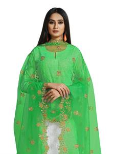 Hermosas Dupattas de Tela de Red con Diseños de Bordado para Chicas Indias y Pakistaníes, Ideales para Bodas, Eventos Casuales y Uso Tradicional Femenino - Product Image 5