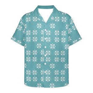 Chemise hawaïenne à manches courtes pour homme, noire, à fleurs, col rabattu, imprimé popeline, pour les vacances d'été, chemise de plage hawaïenne - Product Image 6