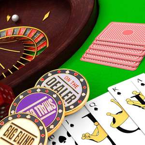 2025 3 pièces jetons de Poker en céramique petit aveugle gros aveugle et revendeur boutons en métal 10g poids pour Craps Texas Poker Table - Product Image 4