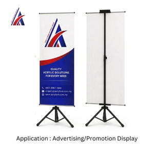 Support de bannière double face de qualité supérieure, trépied 600mm 800mm x 2000mm, pour événements et bureaux - Product Image 4