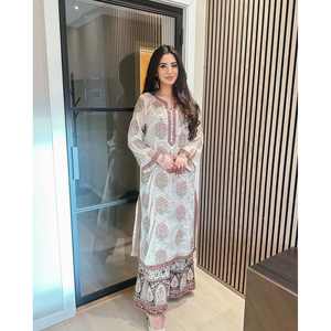 Ensemble haut et dupatta pour femmes, vêtements de soirée, élégant plazzo avec de magnifiques embellissements - Product Image 2