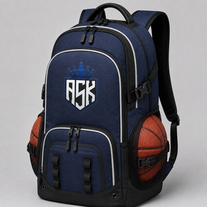 Bolsa de baloncesto personalizada con tela resistente, amplio espacio de almacenamiento, múltiples compartimentos, correas ajustables y transporte cómodo. - Product Image 1
