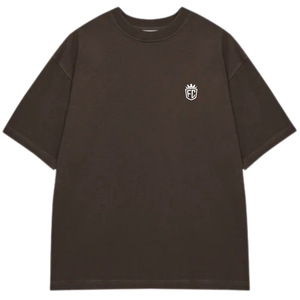 T-shirt pour homme en coton 100% brodé de qualité supérieure, 230g, couleur brun foncé, confortable, décontracté, streetwear, tee-shirt doux et respirant - Product Image 2