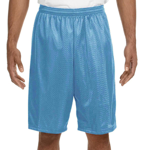 Shorts d'été en maille pour hommes, séchage rapide, motif uni, coupe décontractée, avec cordon de serrage - Product Image 1