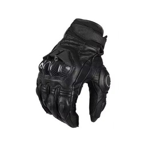 Guantes de carreras de cuero de dedo completo con correa de muñeca ajustable para montar al aire libre, para hombre, antideslizantes, con cierre de gancho y bucle - Product Image 2