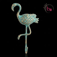 Poignée de meuble en laiton en forme de flamant rose, style artisanal traditionnel, écologique, réglable et durable, pour armoire
