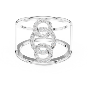 Ensemble de bagues en diamants de laboratoire ETERNAL CIRCLES en or rose 18 carats plaqué rhodium, coupe classique, pour fiançailles, fêtes, mariages, cadeaux glamour - Product Image 5