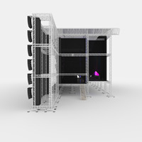 Structure de scène portable en aluminium pour les performances d'ensembles de petite taille et la location d'événements, système de support robuste pour l'éclairage et l'audio