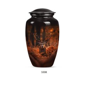 Urne funéraire de haute qualité pour cendres humaines, design animalier, thème nature, en métal, pour adultes. - Product Image 2