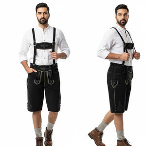 Costume Lederhosen pour homme Oktoberfest, en daim premium, tenue traditionnelle bavaroise allemande avec logo personnalisé OEM - Product Image 6