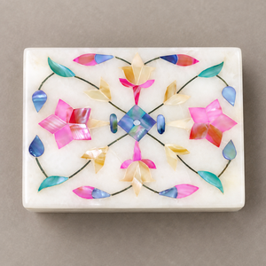 Handmade Marble Jewelry <b>Storage</b> Box Florals Pattern Engraved Design Modern Style Mother Pearl Work Available Wholesale Price - Product Image 1