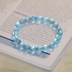 Natural Blue Topaz Crystal Beaded <b>Bracelet</b> Wholesale Gemstone Jewelry <b>Healing</b> Stone Chakra Energy <b>Bracelet</b> for Women - Product Image 4