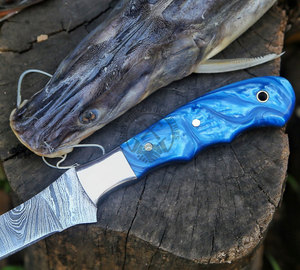 Couteau de pêche à la ligne tendance, en acier Damas fait main, haute dureté, extra tranchant, lame de 8 pouces, couteau de chef de cuisine personnalisé - Product Image 4