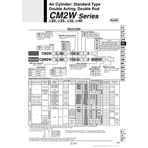 SMC Pneumatics Air Cylindre CDM2WB25-100Z Produit de cylindre de haute qualité - Product Image 2
