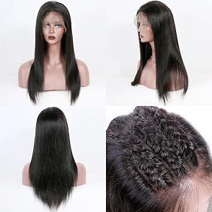 Peluca de encaje 360 de cabello humano Remy brasileño, tejido doble a máquina, movimiento natural, permanente, todos los colores compatibles para oficina y moda. - Product Image 2