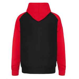 Men's Black Red Raglan Hoodie Rhinestone <b>Dot</b> Logo Front Pocket Casual Spring Style Regular Fit Cotton FLEECE Lined <b>Eco</b>-Friendly - Product Image 6