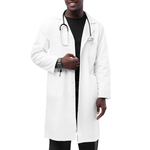 Blouse de laboratoire blanche pour femme 2026, en coton et polyester tissé, uniforme d'hôpital, manches longues, tenue de travail médicale professionnelle - Product Image 6