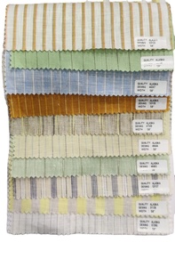 Tissu à rayures et carreaux en lin de haute qualité 60 dea, lin pur 120 GSM pour vêtements confortables et durables - Product Image 3