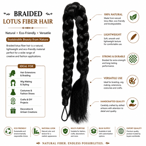 Premium Braided Lotus Fiber Hair <b>Extensions</b> Single Weft Low Temperature Fiber 100g Pelucas Fashion Accessories Conifer <b>Braid</b> - Product Image 6