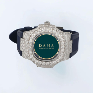 Reloj Unisex de Lujo, Ligero, con Diamantes Moissanite VVS Personalizados, Acero Inoxidable, Mecánico, Automático, Cristal 3BAR, 41mm, Analógico, Completamente Cubierto de Piedras - Product Image 1