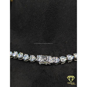 Collar de Corazón VVS Premium Cultivado en Laboratorio, Cadena de Tenis de Plata Esterlina 925 con Incrustaciones, Joyería de Lujo para Boda Estilo Hip Hop, Trisha Jewels - Product Image 6