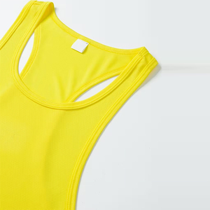<b>Yellow</b> Color Quick Dry Polyester <b>Tank</b> <b>Top</b> For Men's Workout Training Custom Cotton Gym Fitness Sports Vest - Product Image 6