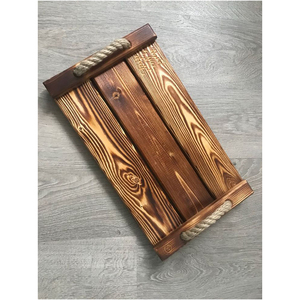 Bandeja de Madera Cuadrada para Decoración del Hogar, Bandeja de Madera Vintage de Alta Calidad para Servir Cristales, a un Precio Accesible - Product Image 2