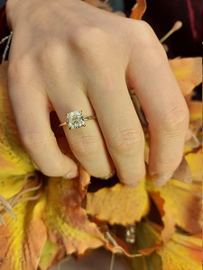 3Ct Crushed <b>Ice</b> Cushion Cut Diamond IGI Certified Luxury Engagement <b>Ring</b> 14k White Gold Hidden Halo Gift Party - Product Image 2