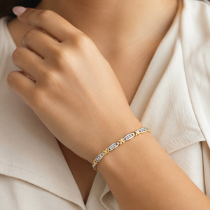 Bracelet tennis personnalisé plaqué or, moissanite, forme ronde, diamant, bijoux de mode pour fiançailles - Product Image 3