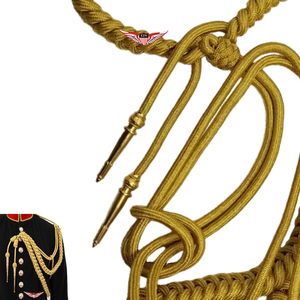 Gold Aiguillette Germany Shoulder <b>Cord</b> Mylar Aiguillette Uniform Shoulder <b>Cord</b> Metallic Gold Tip - Product Image 3