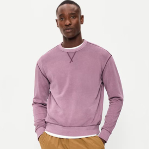 Herren-Sweatshirt mit Rundhalsausschnitt, einfarbig, weiche Struktur. Einfache Passform. Keine Aufwände erforderlich. – Sauberer Rundhalsausschnitt. Wochenenduniform. - Product Image 2