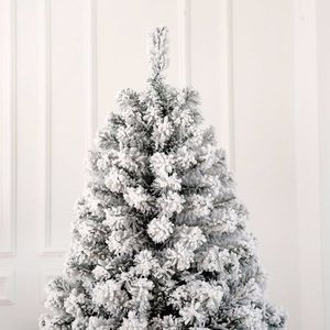 7 FT Pre-Lit Snow Flocked Christmas Tree Artificial Hinged Pine Tree with 1000 <b>Branch</b> Tips and 400 <b>Lights</b> Remote Control - Product Image 5