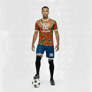 Maillot d'entraînement de football personnalisé, ensemble de maillot de football, survêtement de football, équipement de sport, uniforme de football sublimé, short respirant - Product Image 6