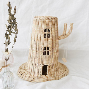 Handmade rattan tree houses competitive price children playhouse imaginative house toys for kids - Product Image 2