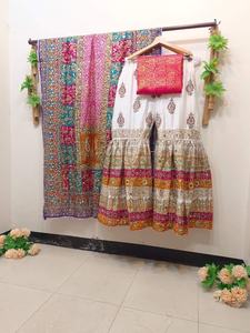 2022 Hot Selling Indian Pakistani Latest Raw Silk Heavy Embroidered Gharara <b>Fancy</b> Salwar Kameez <b>Dress</b> Chiffon Handmade for - Product Image 5