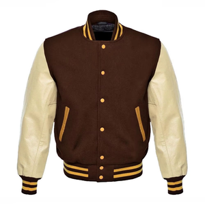 Veste de baseball Letterman pour homme, col montant, 100% coton, broderie personnalisée, veste tendance pour la saison hivernale - Product Image 4