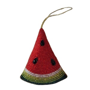 พวงกุญแจรูปแตงโมประดับลูกปัดแก้ว  งานปักมือ  สำหรับเด็กผู้หญิง  ของขวัญ - Product Image 1