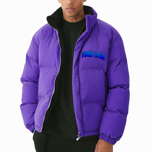 Fashionable Winter Puffer Unisex Beaded Nylon <b>Jacket</b> Waterproof Windproof Formal Custom Printing Front Logo - Product Image 3