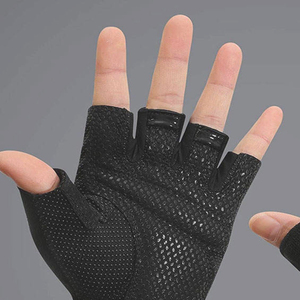New Arrival Half <b>Finger</b> Fitness Gloves Leather Material Made Breathable Adjustable Wrist <b>Strap</b> Gym and Fitness Gloves - Product Image 5