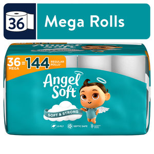 Angel Soft 2-Ply Toilet <b>Paper</b>, 36 Mega <b>Rolls</b> - Product Image 4
