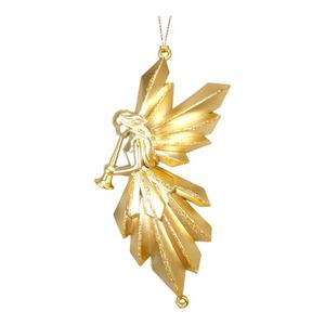 Vente chaude en gros, décoration de Noël et du Nouvel An de luxe, ornement en acrylique plaqué or nacré mat, ange, fée, arbre, flocon de neige - Product Image 1