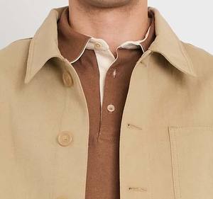 Chaqueta de Trabajo de Mezclilla Gruesa Personalizada, Transpirable, Estilo Vintage, Informal, con Cuello Camisero, de Secado Rápido y Resistente al Viento para Hombre - Product Image 6