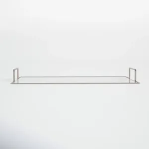 Bandeja Decorativa Minimalista de Aluminio Irregular con Asa, Multifuncional para un Estilo Moderno y Costero - Product Image 1