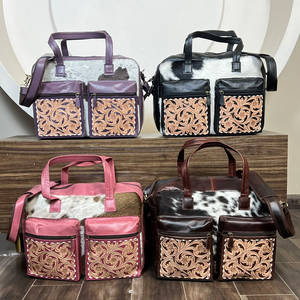 Sacs à couches multifonctionnels en cuir de vachette repoussé de qualité supérieure 2026 avec poches zippées, organisateur de voyage pour bébé - Product Image 3