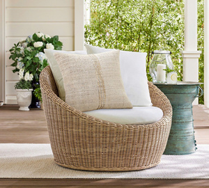 Elegant <b>Lounge</b> <b>Chair</b> With Cushions Elegant Woven Accent <b>Chair</b> Boho Home Seating Furniture OEM ODM Wholesale - Product Image 6