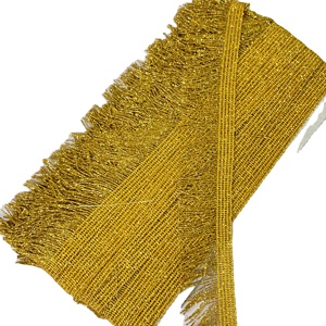 En gros, dentelle à franges en polyester à bouillon et à pompons, 1,5 pouce, 50 couleurs, pour la décoration de vêtements, style bohème et danse latine - Product Image 1