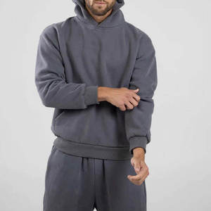 Chándal con Capucha para Hombre en Gris y Blanco con Bloques de Color, Sudadera con Cremallera Completa y Bolsillos Laterales, Ropa Casual de Otoño - Product Image 2