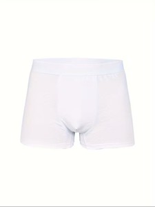 Calzoncillos bóxer clásicos de color sólido para hombre, de punto, de tiro medio, de secado rápido, antibacterianos, de tacto suave, de algodón y elastano, transpirables - Product Image 3