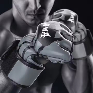 Thick Padded MMA Sparring Gloves for Safe Training Open Palm Grappling <b>Dummy</b> MMA Training Gloves - Product Image 6